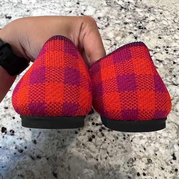 Rothy’s Pomegranate Gingham Flats Women’s Size 9 Like New Condition - Picture 8 of 8